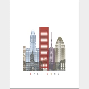 Baltimore skyline poster Posters and Art